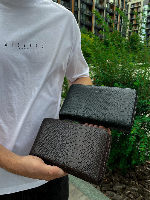 Клатч на дві блискавки з фактурною натуральною шкірою MC-086-5902С Кам'янське - фото 9