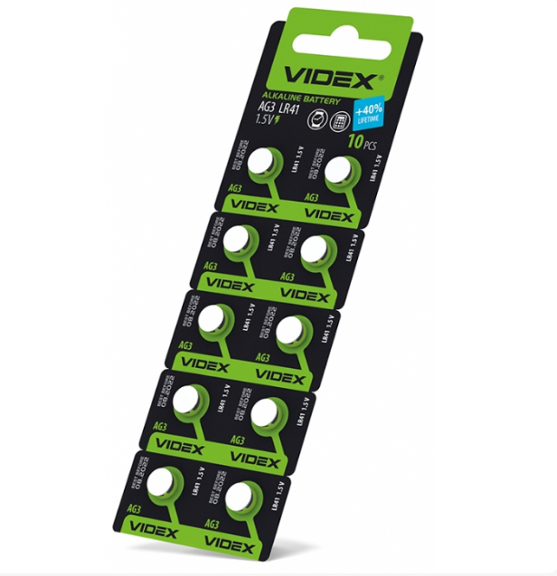 Батарейка G3/LR41/392 (бл-10шт) Videx Житомир - фото 1