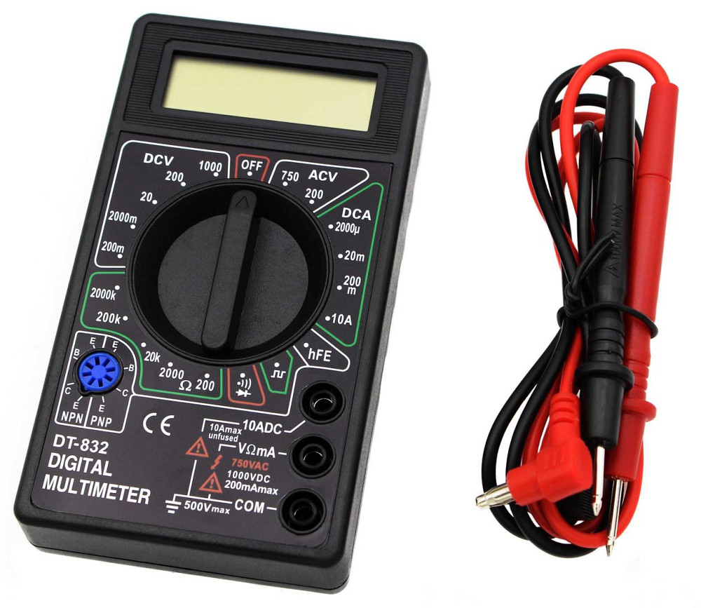 Мультиметр DT-832 (Тестор) звукова прозвонка Дніпро - фото 1