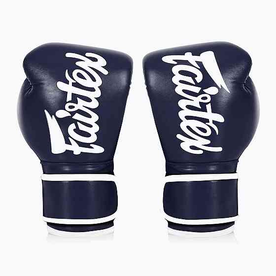 Боксерські рукавиці Fairtex BGV14 Blue 14 унцій (бинти в комплекті) Каменское