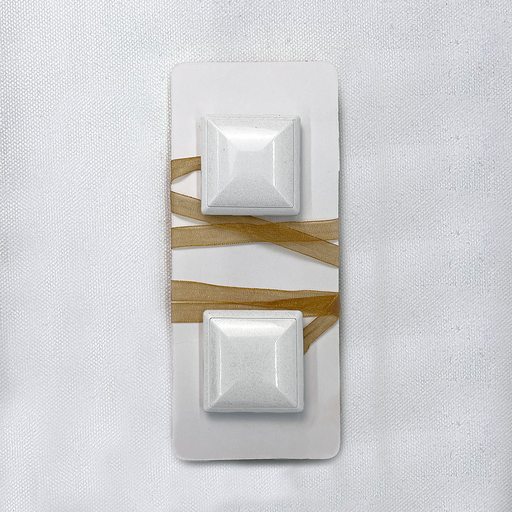 Магніти для штор і гардин Квадрат двосторонні набір 2 шт Бронзовий з білим (81-136) Київ - фото 7