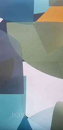 Шпалери вінілові на флізеліні Rasch Clasik 0,53х10 абстракція фігури зелені бірюзові жовті Київ