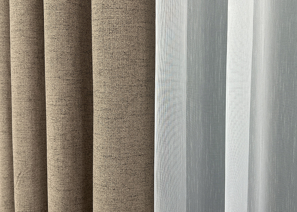 Комплект штор VR-Textil TWEED_V 200х270 2шт и Тюль 500х270 1912ш-1153т Капучино с белым 71-143/6 Киев - изображение 7