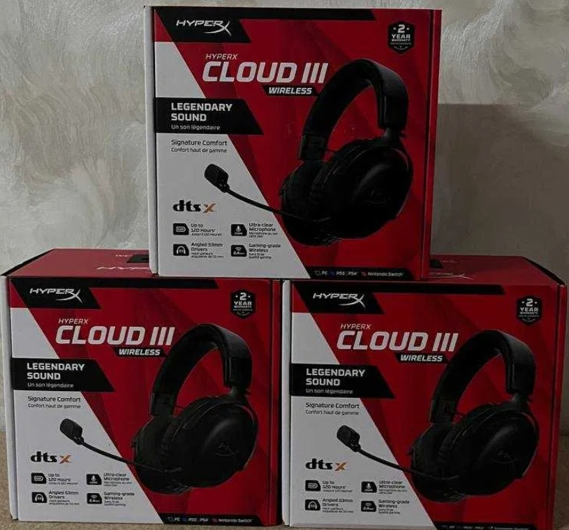 Навушники з Мікрофоном: HyperX Cloud III Wireless Black.Нові! Харків - фото 1
