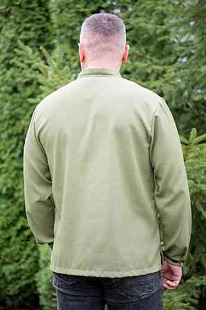 Вишиванка чоловіча лляна, хакі, довгий рукав, топ Київ