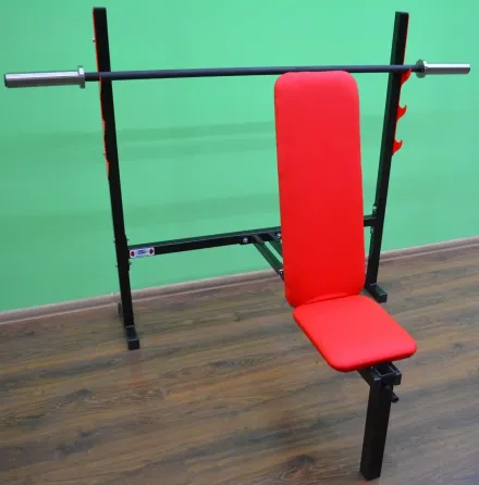 Лавка для жиму зі стійками Стандарт олімпійський Стійки, лавки для жиму і присідань регульована Київ