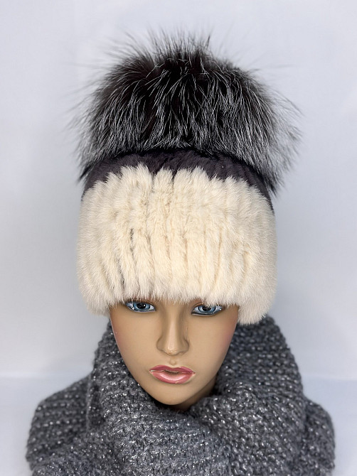 Шапка меховая женская бон Джина Rex Бежевый Харьков - изображение 1