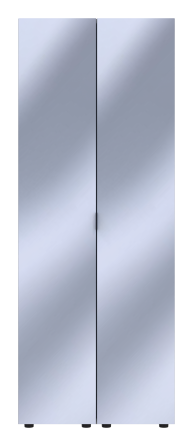 Комплект пеналів для одягу Doros Гелар (2 шт.) 78х49,5х203,4 см 2 Дзеркала/Графіт (DRS-011125) Львів