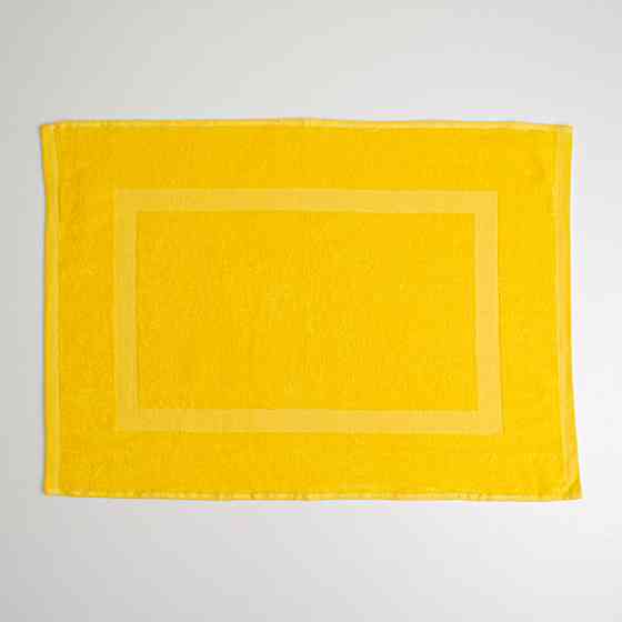 Махровое полотенце для ног с прямоугольником GM Textile 50х70см 380г/м2 (Желтый) Сумы