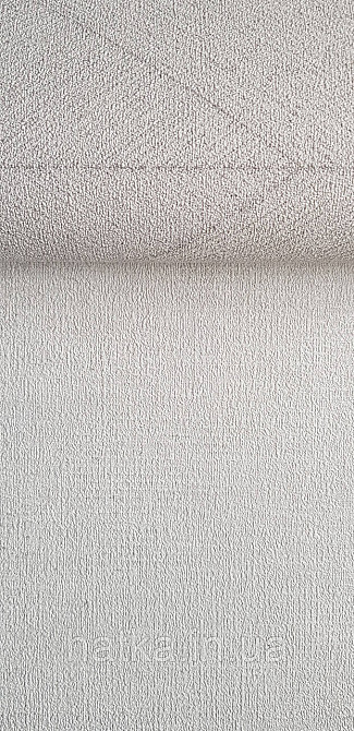 Шпалери вінілові на флізеліні Rasch Golden Hour метрові однотонні структурні під тканину мішковини світло-сірі Київ - фото 4