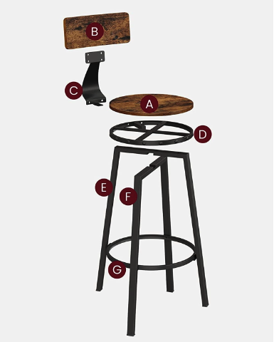 Барний стілець Leobert Comfy 2 штуки Loft Київ - фото 7