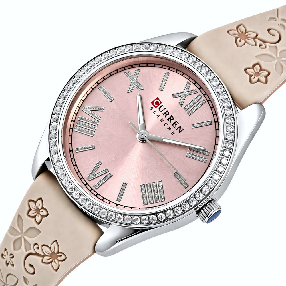 Годинник наручний жіночий Curren Silvia Beige Flower (2 ремінці) Київ - фото 1