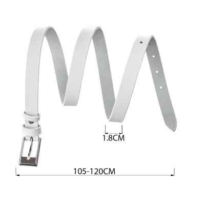 Ремень Grande Pelle Тонкий женский Белый (11252) Винница