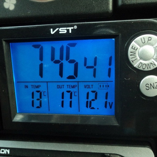 Годинник автомобільний електронні автогодинник VST-7048V для ВАЗ з вольтметром, температурою MG-51 Львів - фото 9