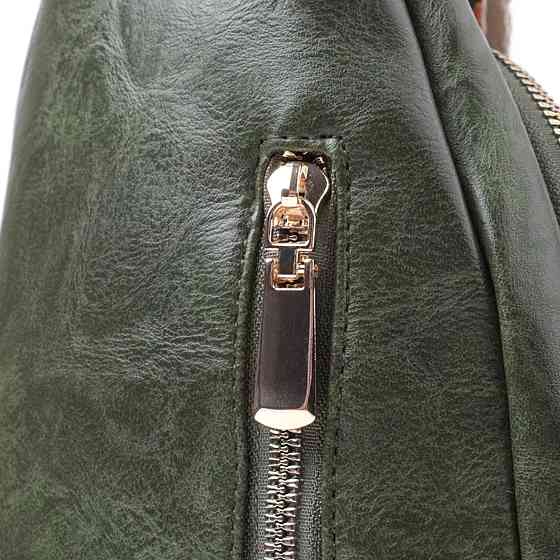 Сумка компактного розміру з однією лямкою через плече з гладкої екошкіри Vintage 22771 Зелений Київ