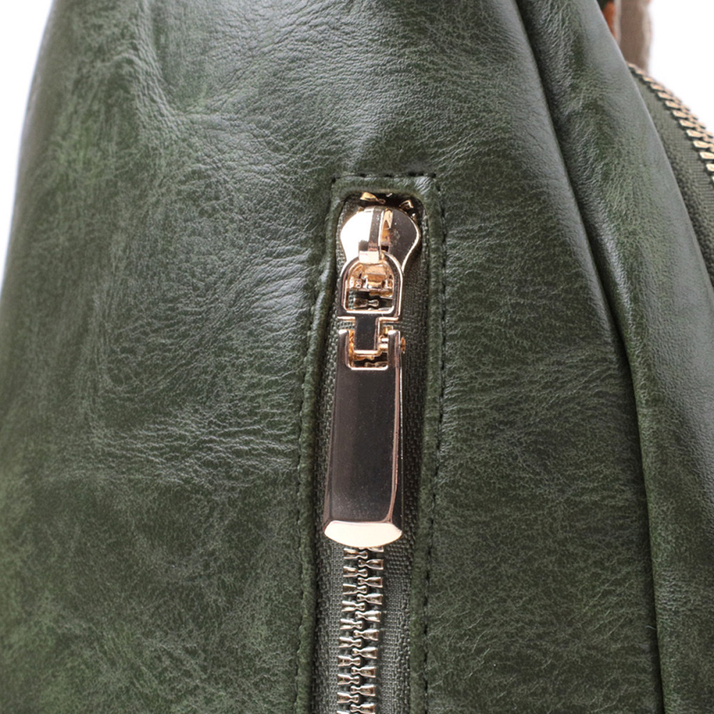 Сумка компактного размера с одной лямкой через плечо из гладкой экокожи Vintage 22771 Зеленый Киев - изображение 6