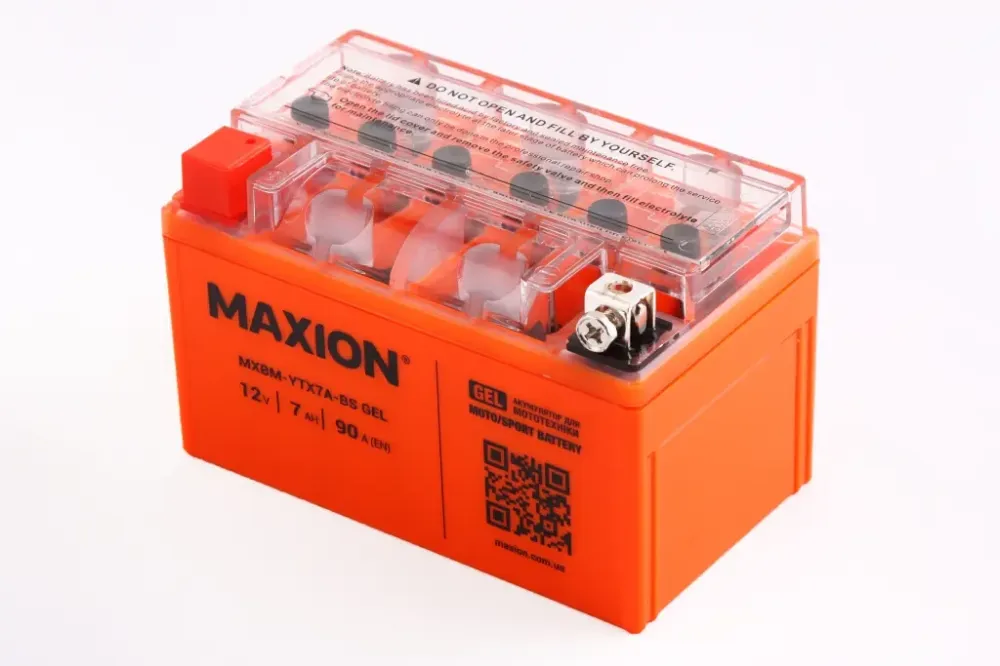 Аккум. батарея Мото 12В 7 Ач «Maxion» гелевий (низький) Вінниця - фото 1