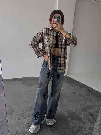 Жіноча картата сорочка (з накатом) 42-46, клітинка 30 Одеса