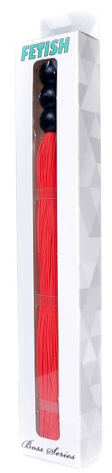Силиконовый флогер ( длина 26 см ) Fetish Boss Series - Silicone Whip Red 10