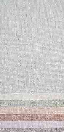 Обои виниловые на флизелине Rasch County Living метровые однотонные матовые под ткань лен голубые с серым Киев