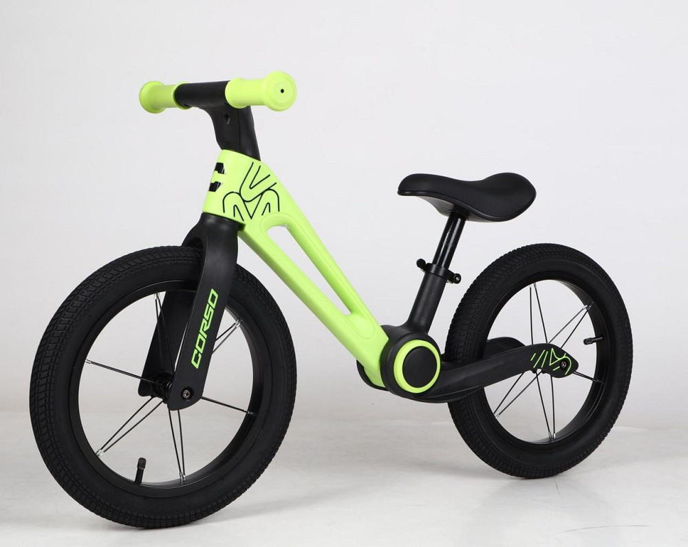 Велобіг CORSO складана нейлонова рама нейлонова вилка надувні колеса 14 дюймів Салатовий (NL-83150) Чернігів - фото 1