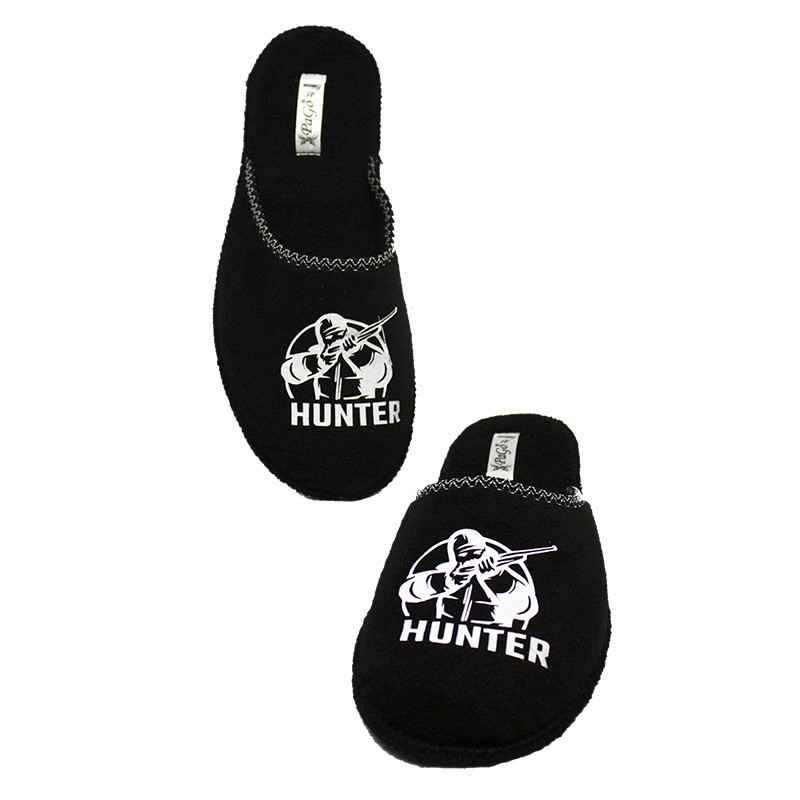 Тапочки чоловічі кімнатні паркетні, для ламінату Повсть PaGo "Мисливець" чорні Одеса - фото 4