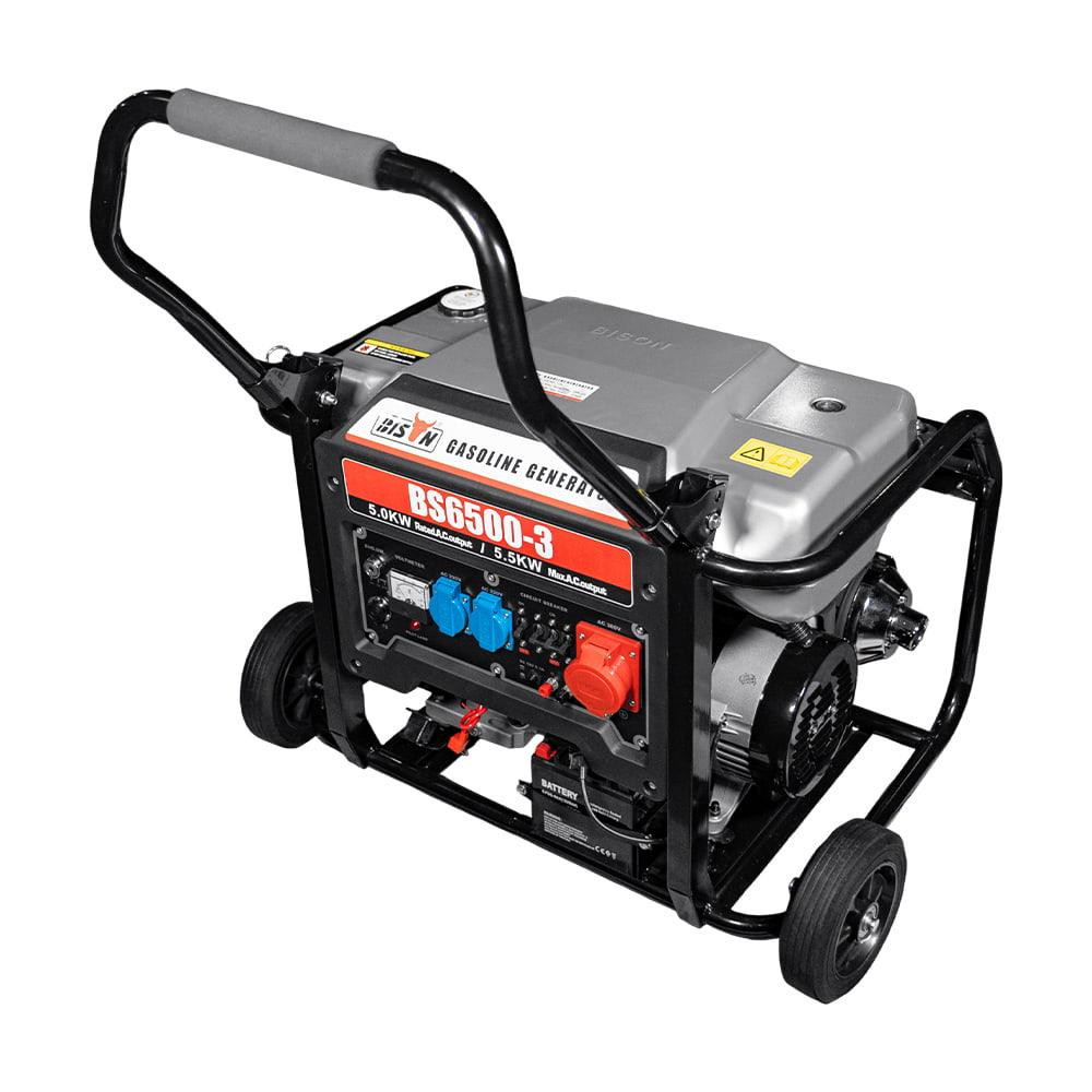 Генератор бензиновий трифазний 5 кВт Bison BS6500-3 (41-00407) Киев - изображение 6