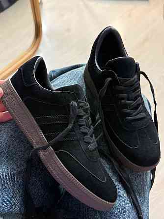 Кеды женские Hengji 8009-12 samba замшевые черные, 41, 26 см Киев