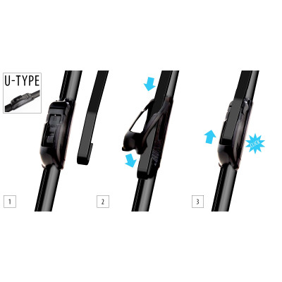 Щетка стеклоочистителя OXIMO безкаркасна 525 mm / 21 (WU525) Винница - изображение 4