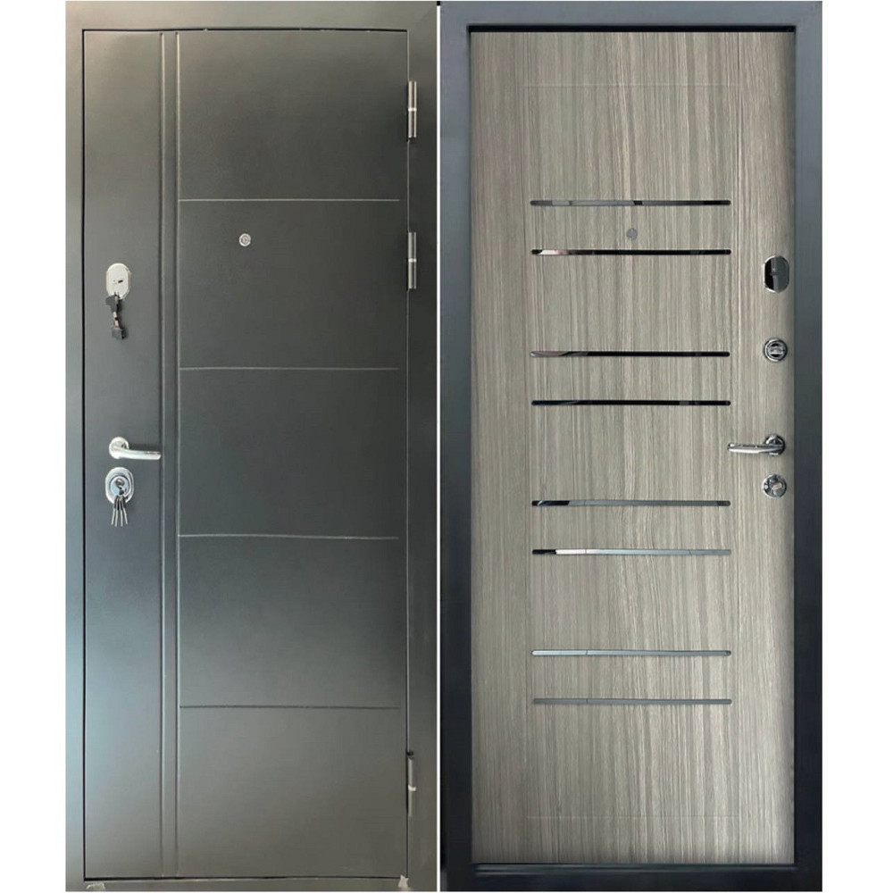 Входные двери ТАРИМУС Троя Дуб Дымчатый лакобель Киев - изображение 1