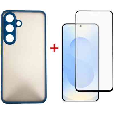 Чохол до мобільного телефона Dengos Kit Samsung Galaxy S25 Plus Matte + glass (Blue) (DG-KM-143) Вінниця