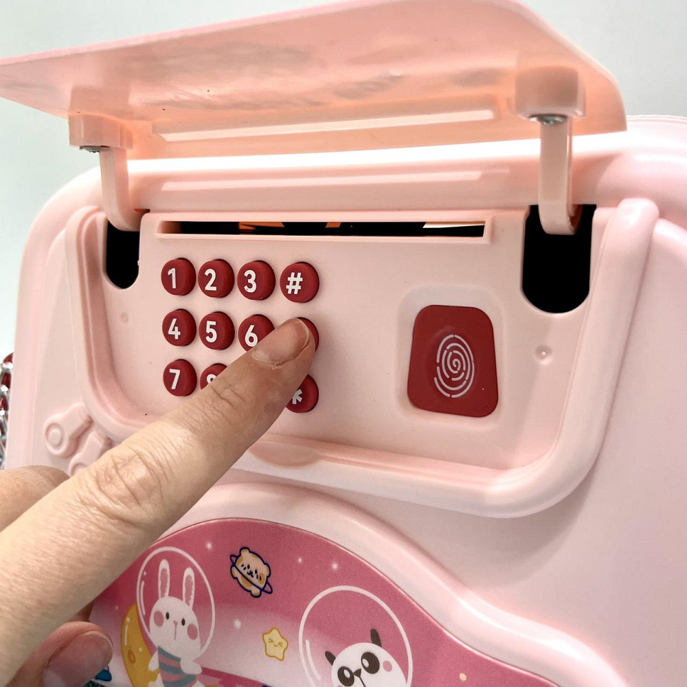 Скарбничка-сейф для дівчинки Сумочка з кодовим замком звук світло Рожева (MK 5418) Чернігів - фото 8