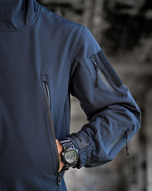 Тактична куртка Soft Shel синій ВТ6474 Одеса - фото 6