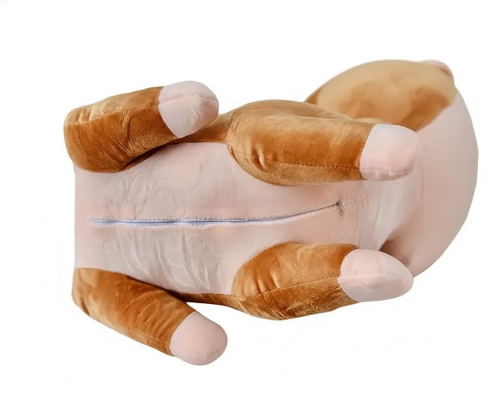 Yiwu Плед-іграшка подушка 3 в 1 Собака Хаскі-матрос (110х150 см) з пледом Коричневий 520-3BR Коломия - фото 3