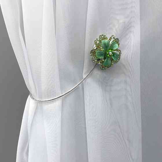 Магніти для штор та гардин "Flowers" набір 2 шт М'ятний (81-238) Київ