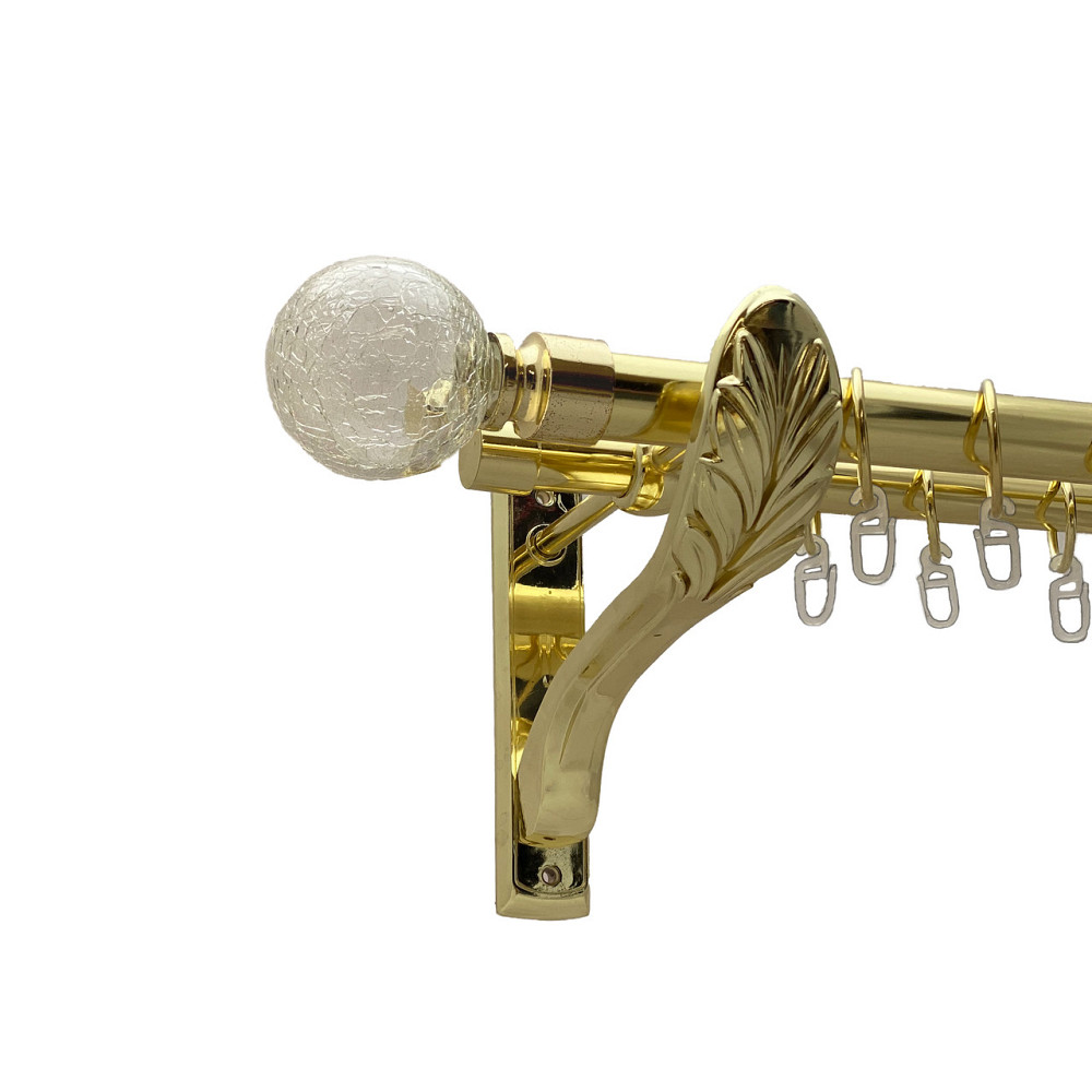 Карниз Orvit Сепія металевий дворядний ретро Золото 25\19 мм 240 см (00-00009728) Львів - фото 1