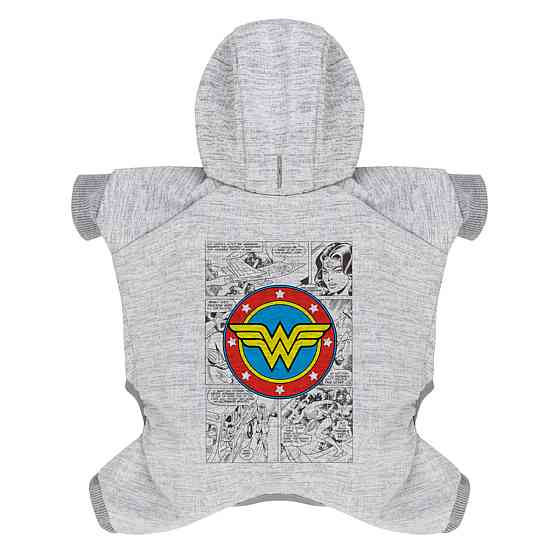 Комбінезон для собак WAUDOG Clothes малюнок "Диво-жінка комікс", софтшелл, M45, B 53-59 см, С 38-42 см Київ