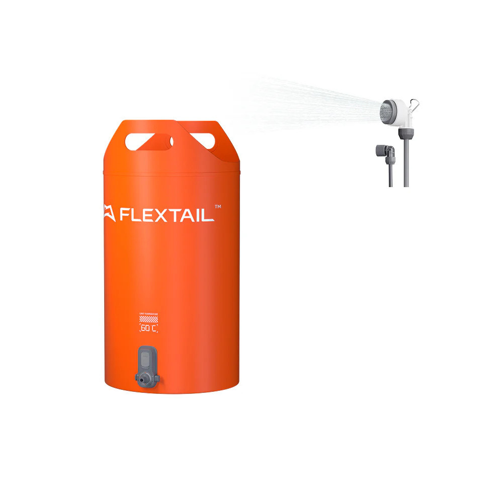 Контейнер для воды с насосом и душевой лейкой Flextail Tiny Shower Bucket, 20л, оранжевый Киев - изображение 1