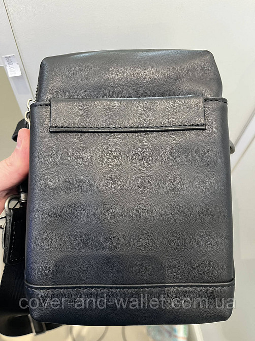 Миниатюрная мужская сумка на плечо из гладкой кожи на две молнии ST 1631 Киев - изображение 4