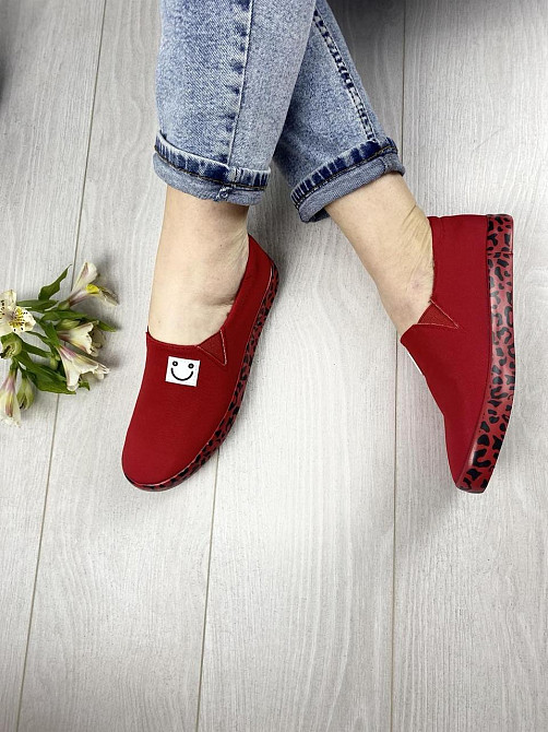 Bona Сліпони жіночі Bona MB-501 червоні (літо, тканина) (1356) Коломия - фото 4