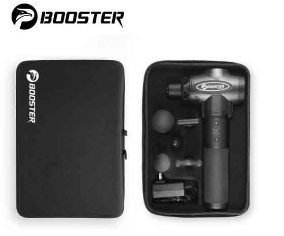 Перкуссионный мышечный ударный массажер Booster Е триггерных точек Черный Винница