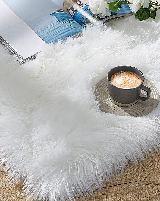 Штучний пухнастий килим SXYHKJ 80*180см Луцк - изображение 3