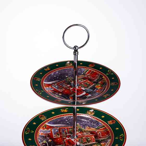 Фруктовниця на 3 яруси Santa новорічна фуршетна HP-SDHK-9 Київ