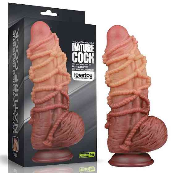 Фаллоимитатор значительного размера 9.5'' DUAL LAYERED PLATINUM SILICONE Sex Aura Киев