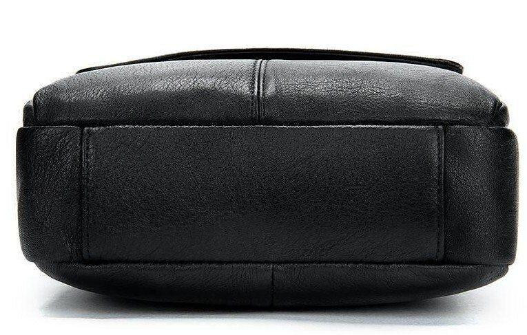 Сумка-месенджер шкіряна Чорна (Vintage) Київ - фото 11