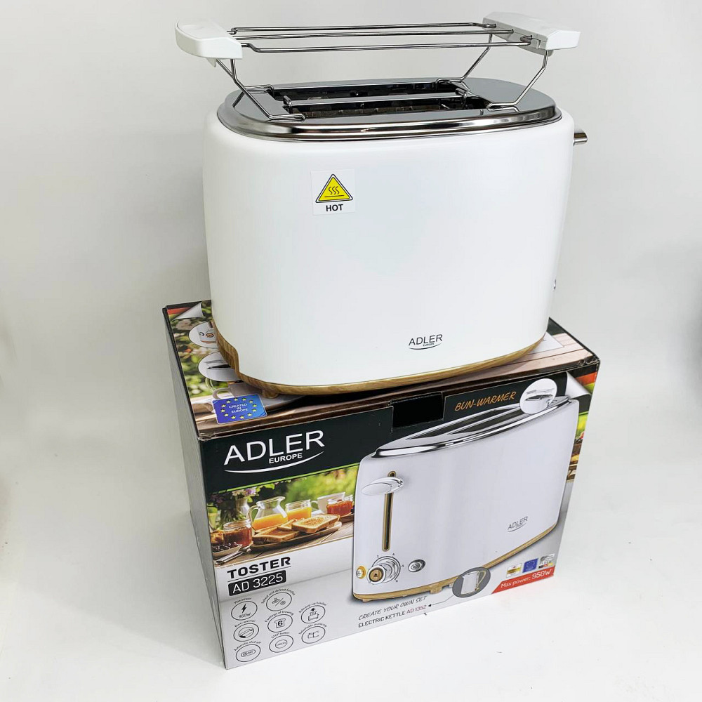 Тостер з решіткою для булочок Adler AD 3225, 6 рівнів обсмажування 950Вт RC-81 Львів - фото 18