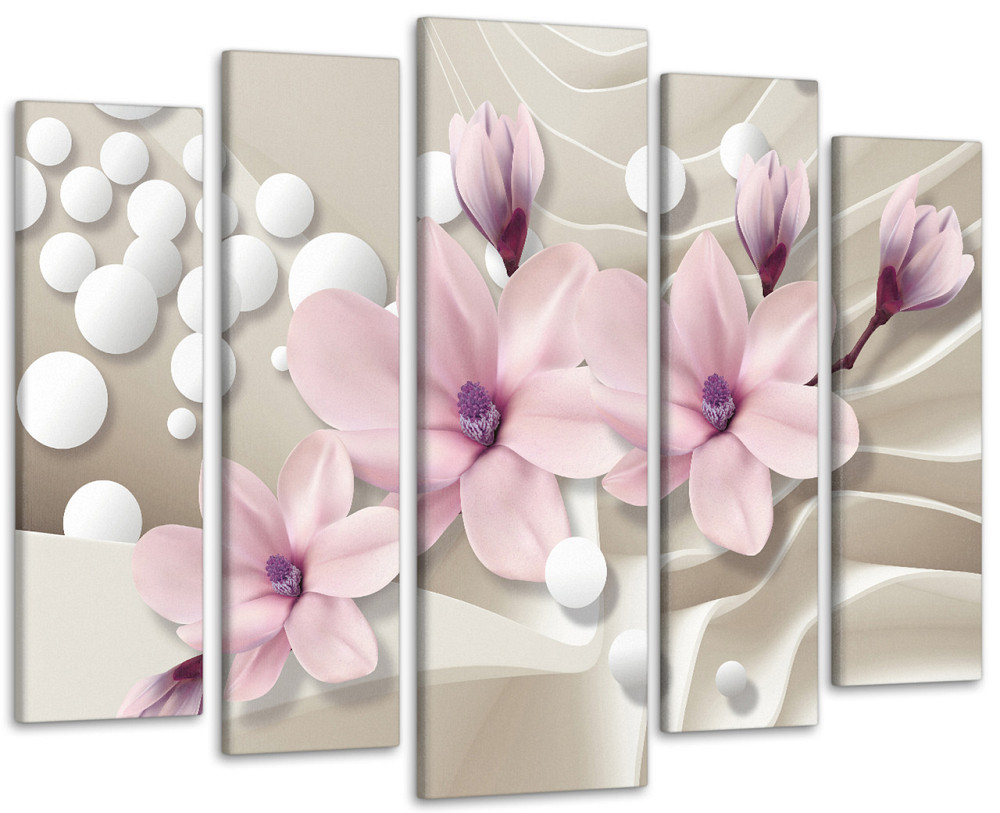 Модульная картина в гостиную / спальню Абстракция Цветы Магнолия Art-387_5 ( 80х118см ) 115x170 см Киев - изображение 1
