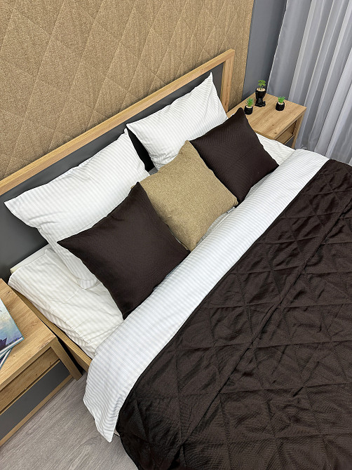 Покрывало стеганое Decorator Flax ромб 230х250 см венге (85-069) Киев - изображение 4