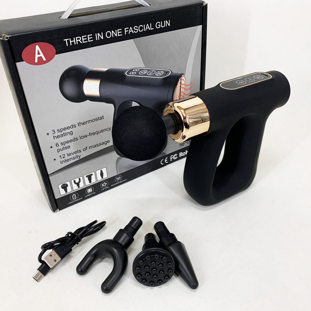 Портативний масажер для тіла, Ударний вібромасажер для тіла, Портативний перкусійний масажер ZK-82 Львів - фото 3