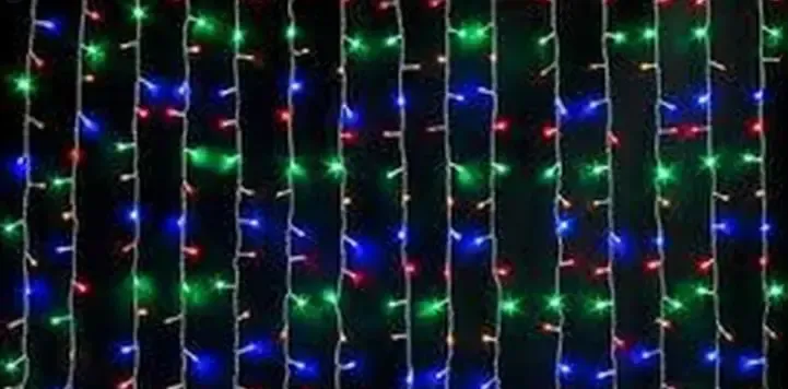 Светодиодная гирлянда Водопад 400LED 3х2м 220V Микс Прозрачный провод Коломия - фото 1